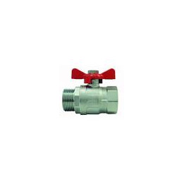 Vanne papillon 1/4 tour 3/4"mf ACS poignée rouge