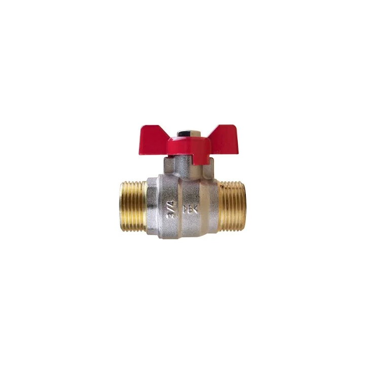Vanne papillon 1/4 tour 3/4"mm ACS poignée rouge
