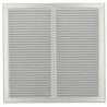 Grilles persiennes moustiquaire 39x40cm alu anodise gris
