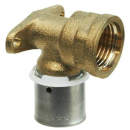 Coude applique a sertir d16x1/2" F a visser
