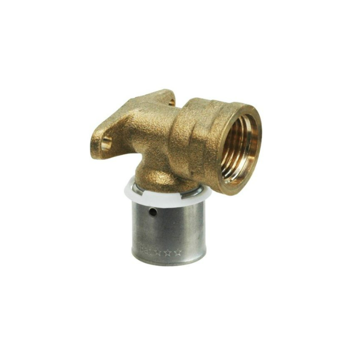 Coude applique a sertir d16x1/2" F a visser
