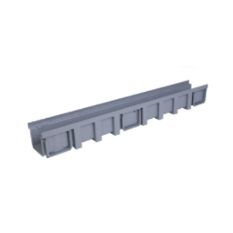 Caniveau 1m l130 profile gris