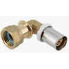Coude a sertir d16x3/4" F ecrou libre