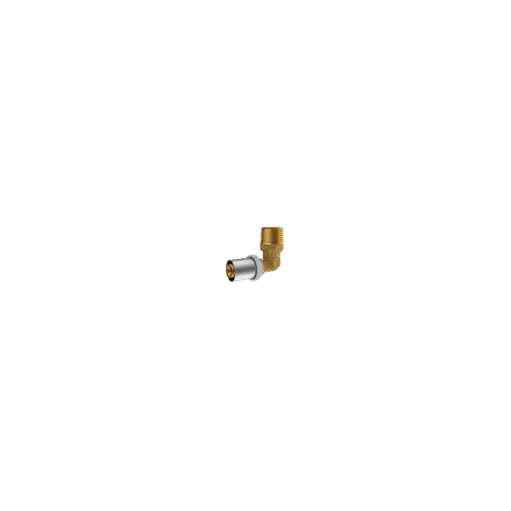 Coude a sertir d20x1/2" M 90°