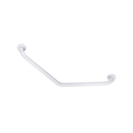 Barre d'appui coudee 135° D30mm 400x400mm blanc