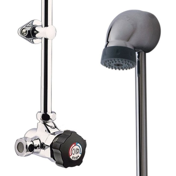 Mitigeur douche temporise ALPA + applique pret a poser PRESTO