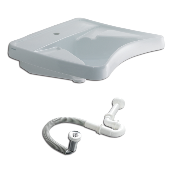 Lavabo 68x58cm PMR PRESTO + bonde et siphon