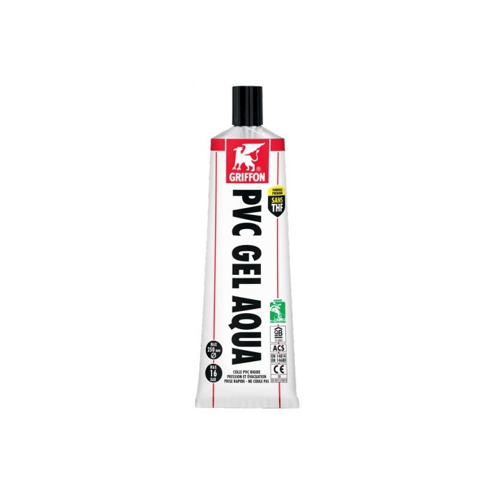 Colle pvc GEL AQUA rigide a prise rapide tube 125ml